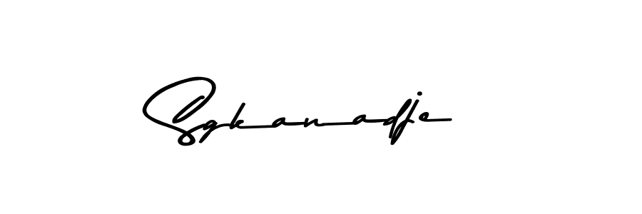 Design your own signature with our free online signature maker. With this signature software, you can create a handwritten (Asem Kandis PERSONAL USE) signature for name Sgkanadje. Sgkanadje signature style 9 images and pictures png