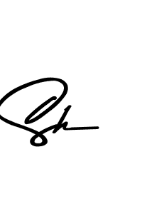 Make a beautiful signature design for name Sh. With this signature (Asem Kandis PERSONAL USE) style, you can create a handwritten signature for free. Sh signature style 9 images and pictures png
