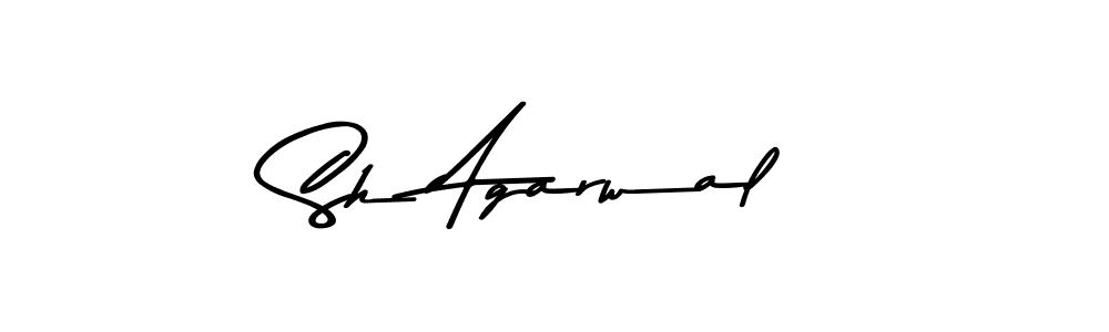 Create a beautiful signature design for name Sh Agarwal. With this signature (Asem Kandis PERSONAL USE) fonts, you can make a handwritten signature for free. Sh Agarwal signature style 9 images and pictures png