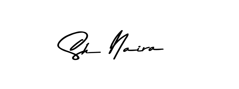 Create a beautiful signature design for name Sh Naira. With this signature (Asem Kandis PERSONAL USE) fonts, you can make a handwritten signature for free. Sh Naira signature style 9 images and pictures png
