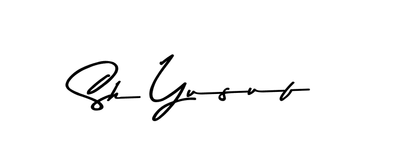 Create a beautiful signature design for name Sh Yusuf. With this signature (Asem Kandis PERSONAL USE) fonts, you can make a handwritten signature for free. Sh Yusuf signature style 9 images and pictures png