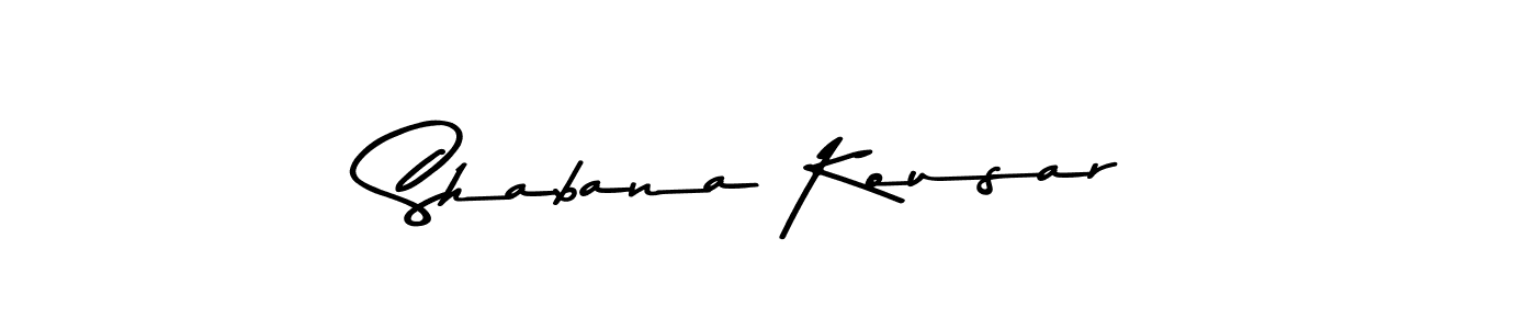 Design your own signature with our free online signature maker. With this signature software, you can create a handwritten (Asem Kandis PERSONAL USE) signature for name Shabana Kousar. Shabana Kousar signature style 9 images and pictures png