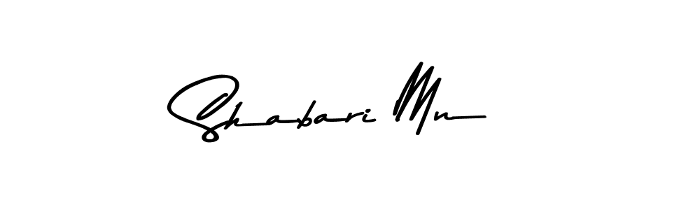 How to make Shabari Mn name signature. Use Asem Kandis PERSONAL USE style for creating short signs online. This is the latest handwritten sign. Shabari Mn signature style 9 images and pictures png