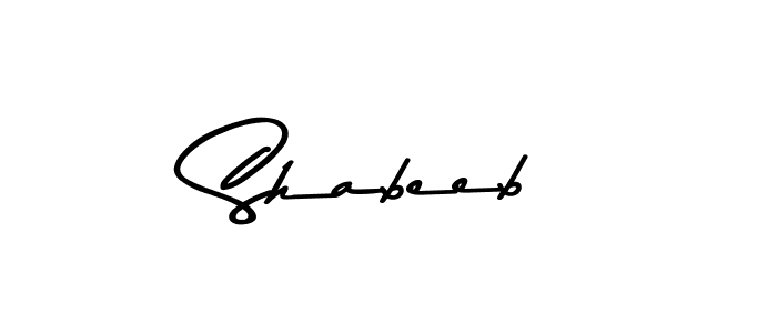 Design your own signature with our free online signature maker. With this signature software, you can create a handwritten (Asem Kandis PERSONAL USE) signature for name Shabeeb. Shabeeb signature style 9 images and pictures png