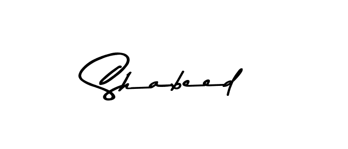 How to make Shabeed name signature. Use Asem Kandis PERSONAL USE style for creating short signs online. This is the latest handwritten sign. Shabeed signature style 9 images and pictures png
