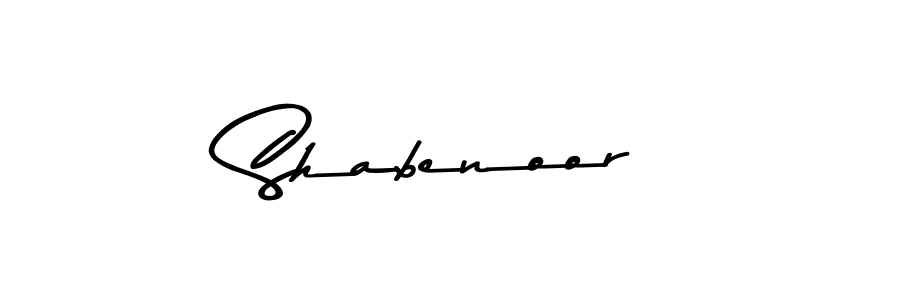 How to make Shabenoor name signature. Use Asem Kandis PERSONAL USE style for creating short signs online. This is the latest handwritten sign. Shabenoor signature style 9 images and pictures png