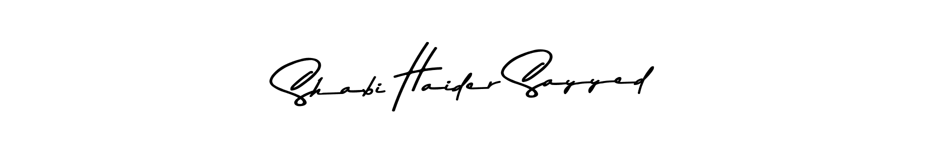 Also we have Shabi Haider Sayyed name is the best signature style. Create professional handwritten signature collection using Asem Kandis PERSONAL USE autograph style. Shabi Haider Sayyed signature style 9 images and pictures png