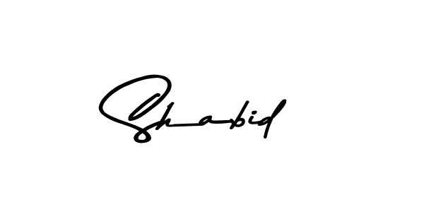 Design your own signature with our free online signature maker. With this signature software, you can create a handwritten (Asem Kandis PERSONAL USE) signature for name Shabid. Shabid signature style 9 images and pictures png