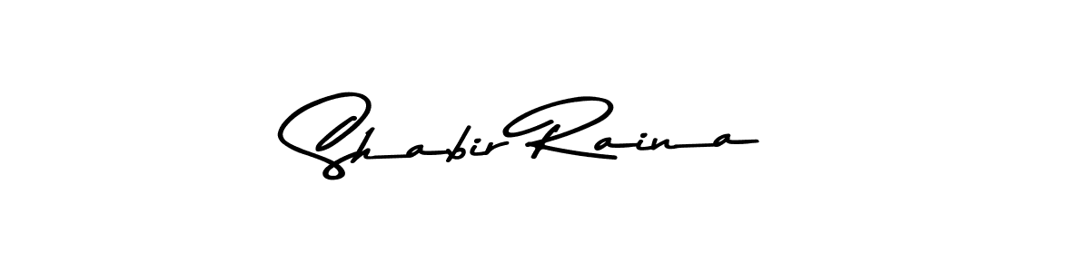 Design your own signature with our free online signature maker. With this signature software, you can create a handwritten (Asem Kandis PERSONAL USE) signature for name Shabir Raina. Shabir Raina signature style 9 images and pictures png