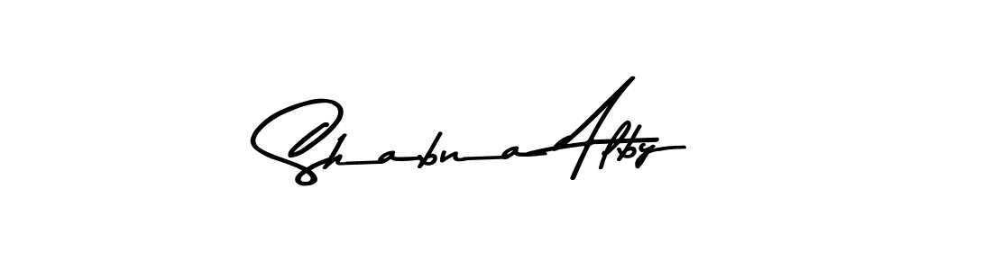 Also we have Shabna Alby name is the best signature style. Create professional handwritten signature collection using Asem Kandis PERSONAL USE autograph style. Shabna Alby signature style 9 images and pictures png