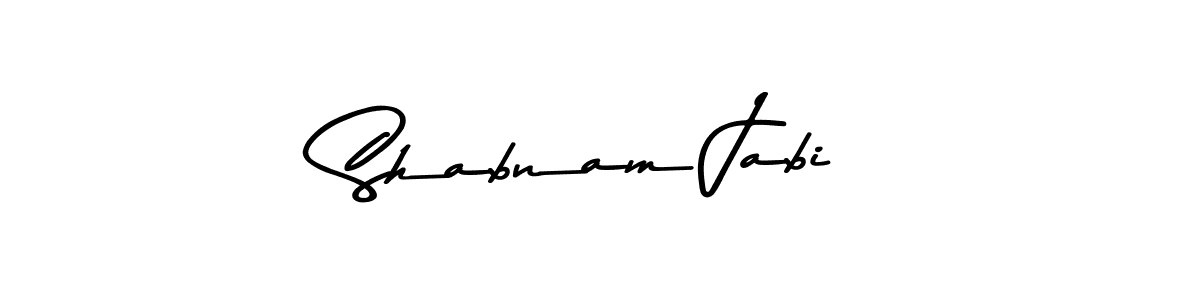 This is the best signature style for the Shabnam Jabi name. Also you like these signature font (Asem Kandis PERSONAL USE). Mix name signature. Shabnam Jabi signature style 9 images and pictures png