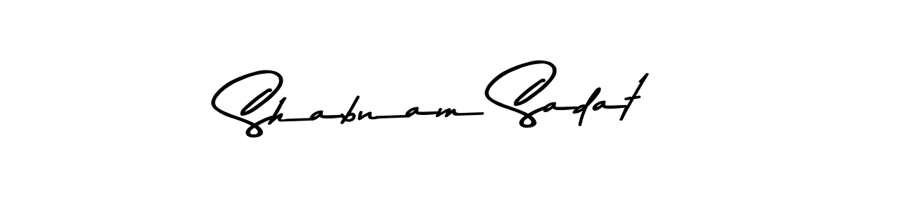 Shabnam Sadat stylish signature style. Best Handwritten Sign (Asem Kandis PERSONAL USE) for my name. Handwritten Signature Collection Ideas for my name Shabnam Sadat. Shabnam Sadat signature style 9 images and pictures png