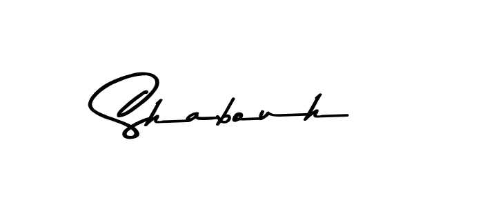 Make a beautiful signature design for name Shabouh. With this signature (Asem Kandis PERSONAL USE) style, you can create a handwritten signature for free. Shabouh signature style 9 images and pictures png