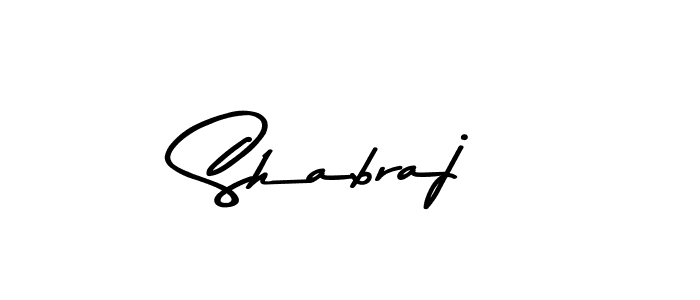 Make a beautiful signature design for name Shabraj. With this signature (Asem Kandis PERSONAL USE) style, you can create a handwritten signature for free. Shabraj signature style 9 images and pictures png