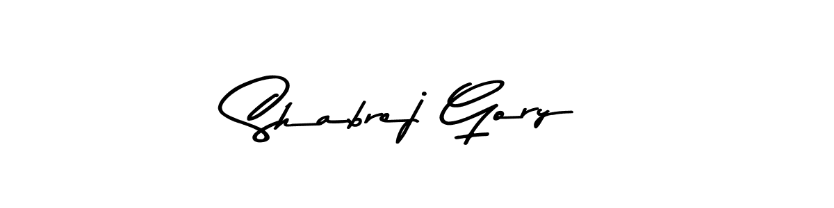 Similarly Asem Kandis PERSONAL USE is the best handwritten signature design. Signature creator online .You can use it as an online autograph creator for name Shabrej Gory. Shabrej Gory signature style 9 images and pictures png