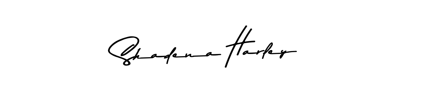 Make a beautiful signature design for name Shadena Harley. With this signature (Asem Kandis PERSONAL USE) style, you can create a handwritten signature for free. Shadena Harley signature style 9 images and pictures png