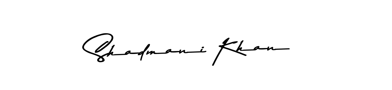 Also You can easily find your signature by using the search form. We will create Shadmani Khan name handwritten signature images for you free of cost using Asem Kandis PERSONAL USE sign style. Shadmani Khan signature style 9 images and pictures png