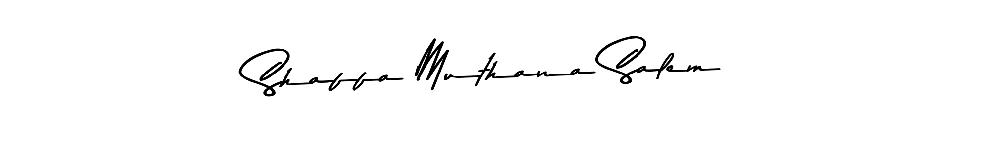 Create a beautiful signature design for name Shaffa Muthana Salem. With this signature (Asem Kandis PERSONAL USE) fonts, you can make a handwritten signature for free. Shaffa Muthana Salem signature style 9 images and pictures png