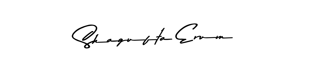 Create a beautiful signature design for name Shagufta Erum. With this signature (Asem Kandis PERSONAL USE) fonts, you can make a handwritten signature for free. Shagufta Erum signature style 9 images and pictures png