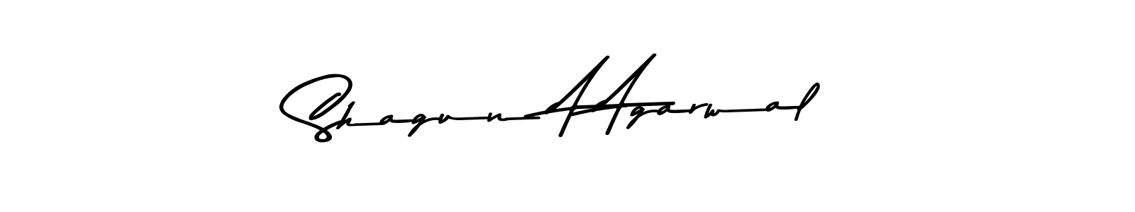 Also You can easily find your signature by using the search form. We will create Shagun A Agarwal name handwritten signature images for you free of cost using Asem Kandis PERSONAL USE sign style. Shagun A Agarwal signature style 9 images and pictures png