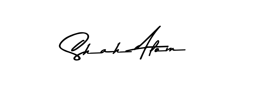 Create a beautiful signature design for name Shah Alom. With this signature (Asem Kandis PERSONAL USE) fonts, you can make a handwritten signature for free. Shah Alom signature style 9 images and pictures png