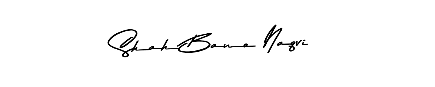 How to make Shah Bano Naqvi name signature. Use Asem Kandis PERSONAL USE style for creating short signs online. This is the latest handwritten sign. Shah Bano Naqvi signature style 9 images and pictures png