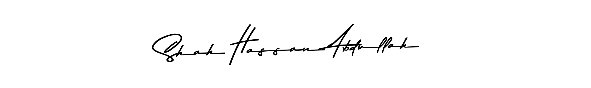 Also You can easily find your signature by using the search form. We will create Shah Hassan Abdullah name handwritten signature images for you free of cost using Asem Kandis PERSONAL USE sign style. Shah Hassan Abdullah signature style 9 images and pictures png