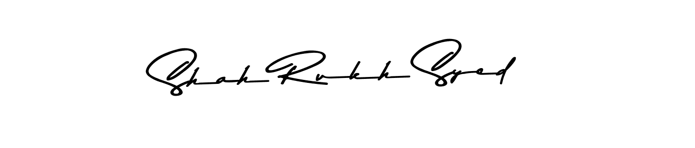 How to make Shah Rukh Syed name signature. Use Asem Kandis PERSONAL USE style for creating short signs online. This is the latest handwritten sign. Shah Rukh Syed signature style 9 images and pictures png