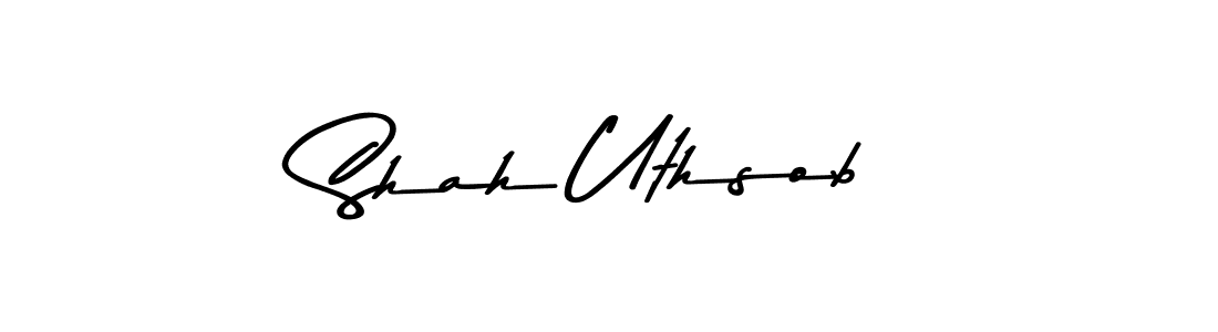 Make a beautiful signature design for name Shah Uthsob. With this signature (Asem Kandis PERSONAL USE) style, you can create a handwritten signature for free. Shah Uthsob signature style 9 images and pictures png