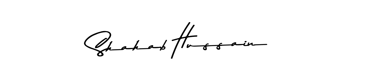 Design your own signature with our free online signature maker. With this signature software, you can create a handwritten (Asem Kandis PERSONAL USE) signature for name Shahab Hussain. Shahab Hussain signature style 9 images and pictures png