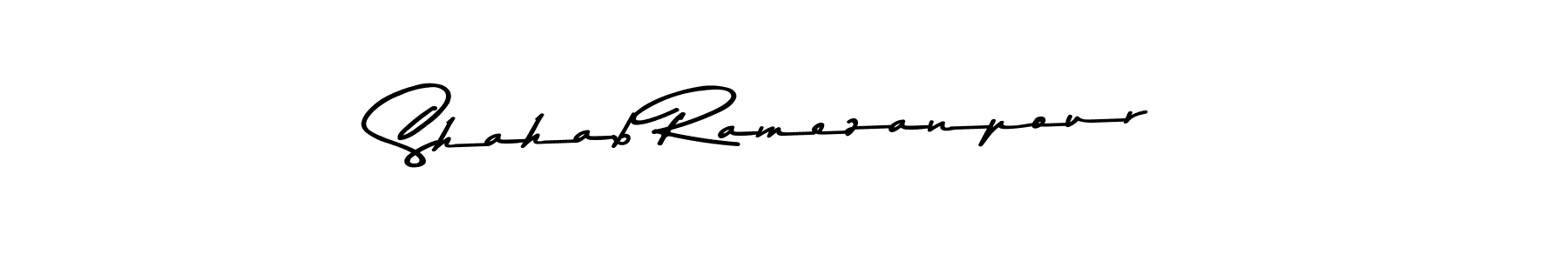 How to make Shahab Ramezanpour name signature. Use Asem Kandis PERSONAL USE style for creating short signs online. This is the latest handwritten sign. Shahab Ramezanpour signature style 9 images and pictures png