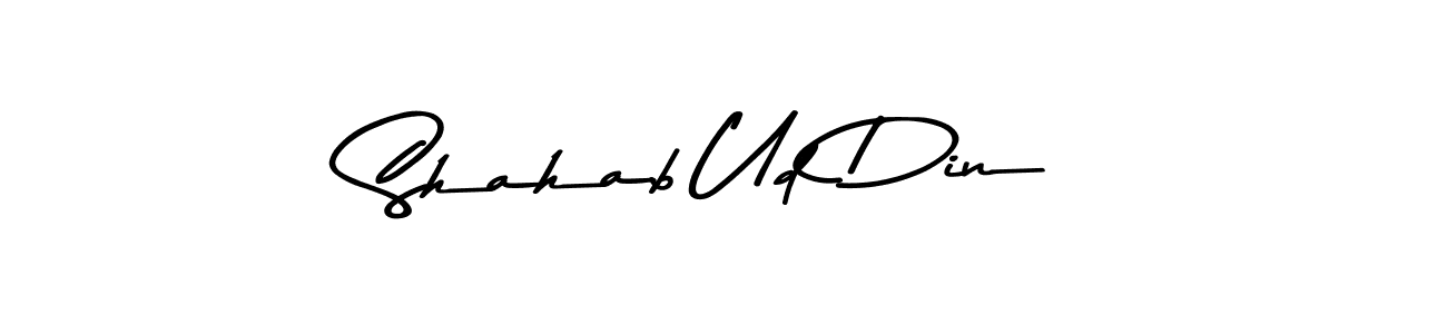 Design your own signature with our free online signature maker. With this signature software, you can create a handwritten (Asem Kandis PERSONAL USE) signature for name Shahab Ud Din. Shahab Ud Din signature style 9 images and pictures png