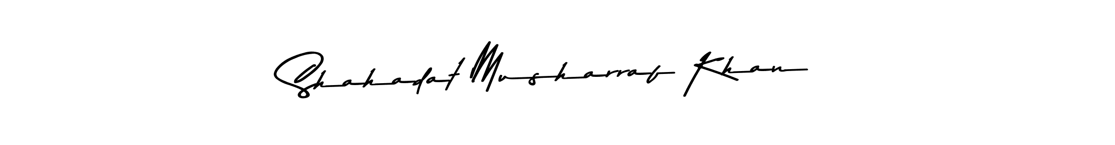 Design your own signature with our free online signature maker. With this signature software, you can create a handwritten (Asem Kandis PERSONAL USE) signature for name Shahadat Musharraf Khan. Shahadat Musharraf Khan signature style 9 images and pictures png