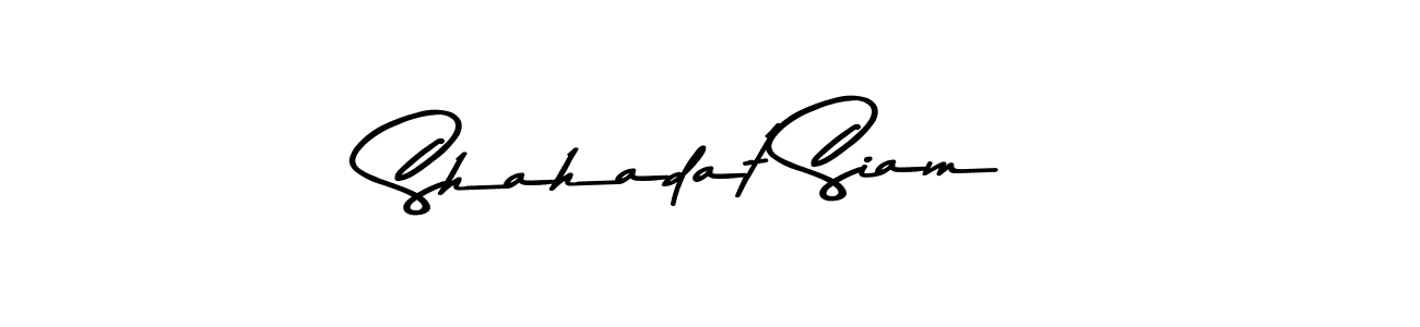 Create a beautiful signature design for name Shahadat Siam. With this signature (Asem Kandis PERSONAL USE) fonts, you can make a handwritten signature for free. Shahadat Siam signature style 9 images and pictures png