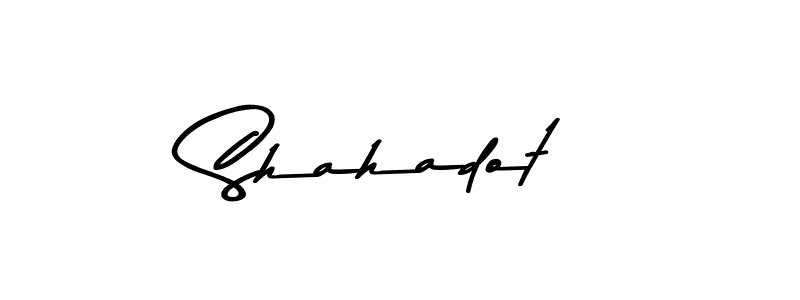 Use a signature maker to create a handwritten signature online. With this signature software, you can design (Asem Kandis PERSONAL USE) your own signature for name Shahadot. Shahadot signature style 9 images and pictures png