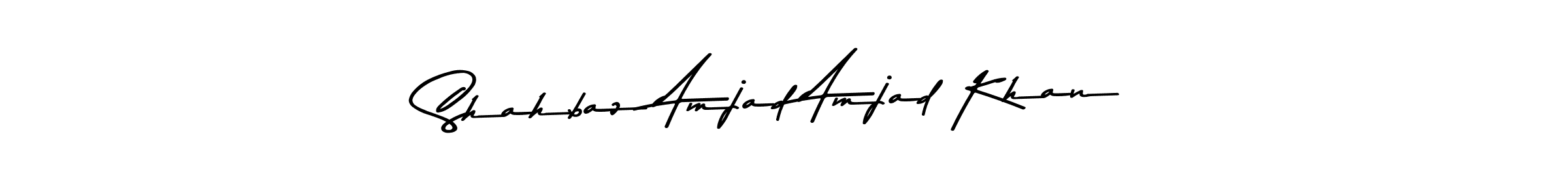 You can use this online signature creator to create a handwritten signature for the name Shahbaz Amjad Amjad Khan. This is the best online autograph maker. Shahbaz Amjad Amjad Khan signature style 9 images and pictures png