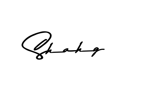 How to make Shahg name signature. Use Asem Kandis PERSONAL USE style for creating short signs online. This is the latest handwritten sign. Shahg signature style 9 images and pictures png