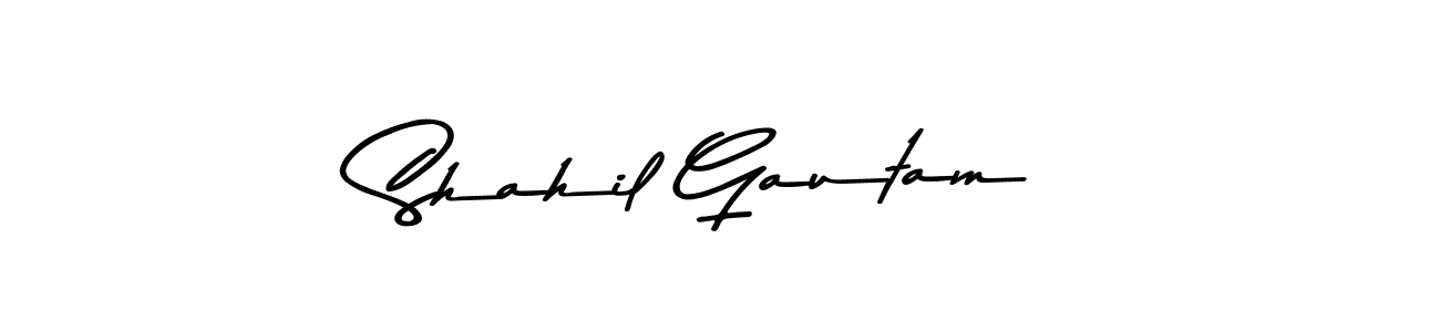 Use a signature maker to create a handwritten signature online. With this signature software, you can design (Asem Kandis PERSONAL USE) your own signature for name Shahil Gautam. Shahil Gautam signature style 9 images and pictures png