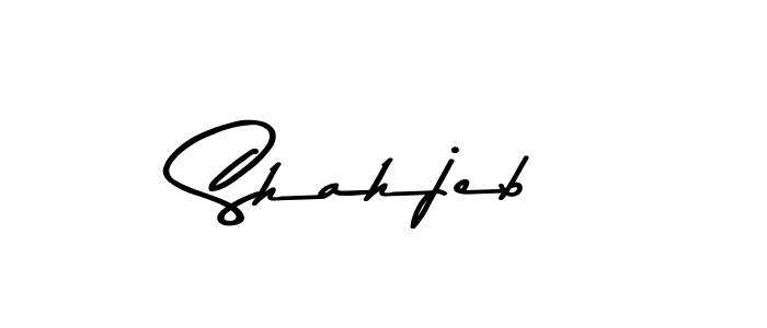 Make a beautiful signature design for name Shahjeb. With this signature (Asem Kandis PERSONAL USE) style, you can create a handwritten signature for free. Shahjeb signature style 9 images and pictures png