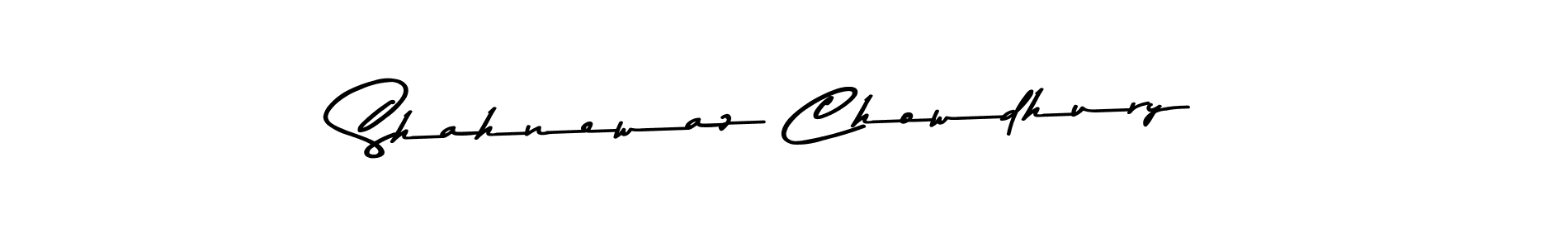 How to make Shahnewaz Chowdhury name signature. Use Asem Kandis PERSONAL USE style for creating short signs online. This is the latest handwritten sign. Shahnewaz Chowdhury signature style 9 images and pictures png