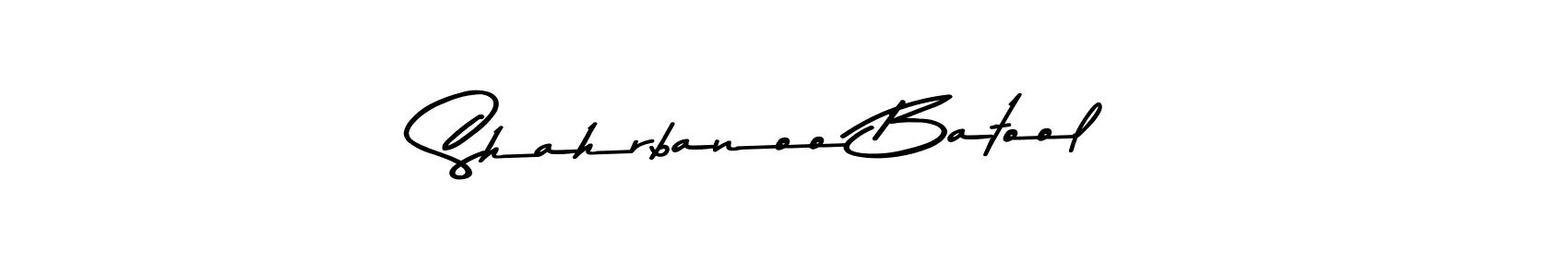 Design your own signature with our free online signature maker. With this signature software, you can create a handwritten (Asem Kandis PERSONAL USE) signature for name Shahrbanoo Batool. Shahrbanoo Batool signature style 9 images and pictures png