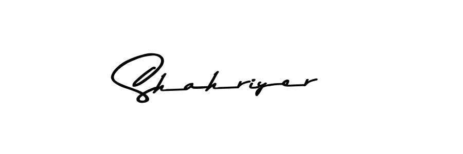 How to make Shahriyer name signature. Use Asem Kandis PERSONAL USE style for creating short signs online. This is the latest handwritten sign. Shahriyer signature style 9 images and pictures png