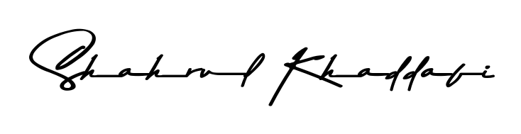 Style your name Shahrul Khaddafi with confidence using Asem Kandis PERSONAL USE signature design. Simple, elegant, and ready for immediate document use. Shahrul Khaddafi signature style 9 images and pictures png