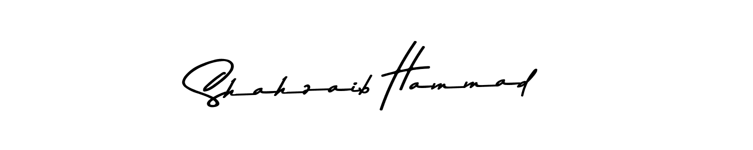 How to make Shahzaib Hammad name signature. Use Asem Kandis PERSONAL USE style for creating short signs online. This is the latest handwritten sign. Shahzaib Hammad signature style 9 images and pictures png