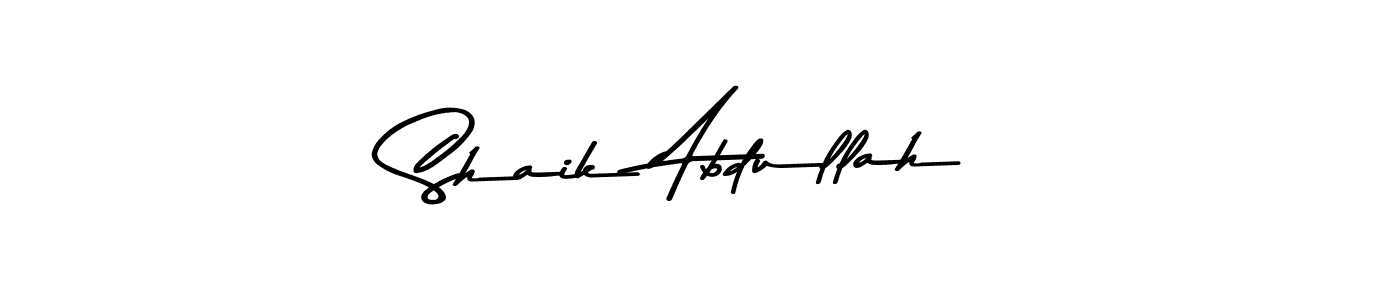 Shaik Abdullah stylish signature style. Best Handwritten Sign (Asem Kandis PERSONAL USE) for my name. Handwritten Signature Collection Ideas for my name Shaik Abdullah. Shaik Abdullah signature style 9 images and pictures png