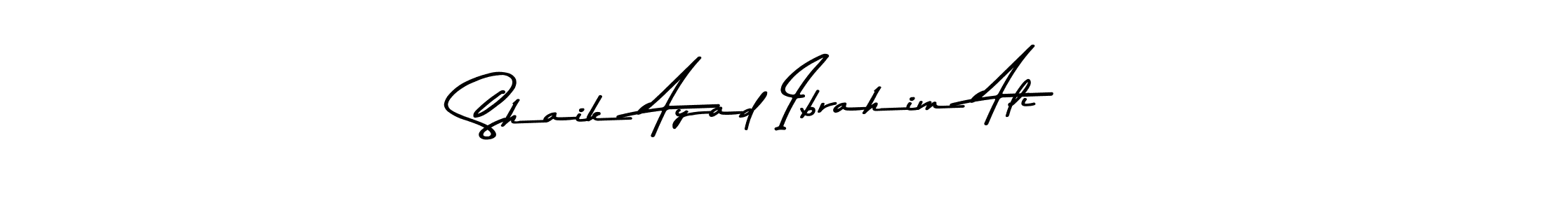 The best way (Asem Kandis PERSONAL USE) to make a short signature is to pick only two or three words in your name. The name Shaik Ayad Ibrahim Ali include a total of six letters. For converting this name. Shaik Ayad Ibrahim Ali signature style 9 images and pictures png