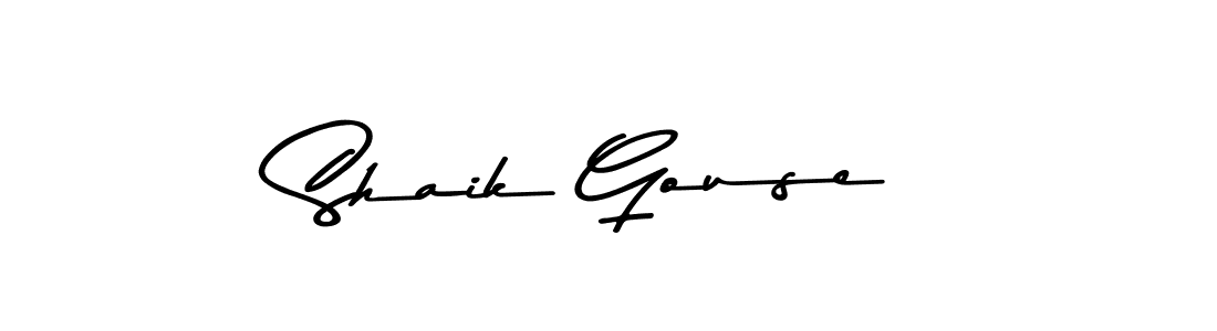 Make a beautiful signature design for name Shaik Gouse. With this signature (Asem Kandis PERSONAL USE) style, you can create a handwritten signature for free. Shaik Gouse signature style 9 images and pictures png