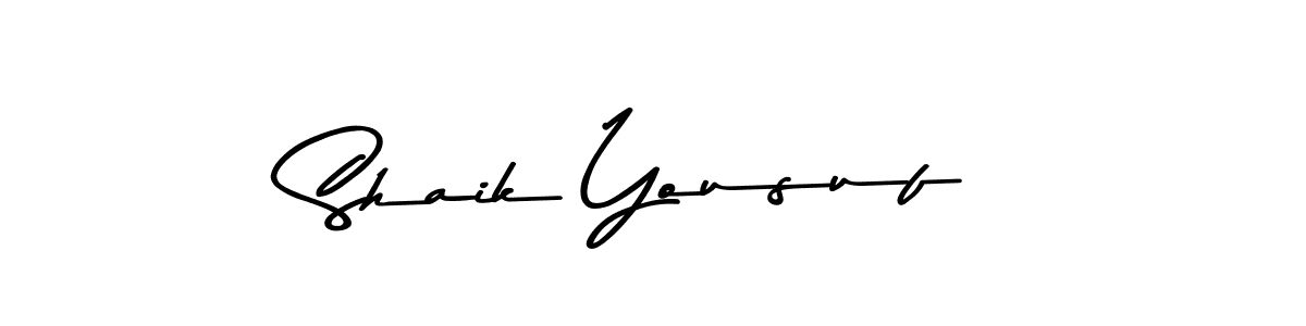 How to make Shaik Yousuf signature? Asem Kandis PERSONAL USE is a professional autograph style. Create handwritten signature for Shaik Yousuf name. Shaik Yousuf signature style 9 images and pictures png