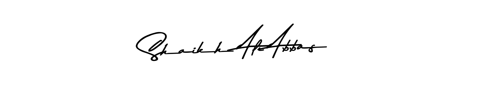Create a beautiful signature design for name Shaikh Ali Abbas. With this signature (Asem Kandis PERSONAL USE) fonts, you can make a handwritten signature for free. Shaikh Ali Abbas signature style 9 images and pictures png