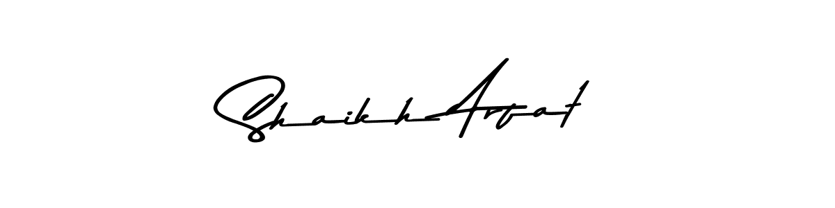 Make a beautiful signature design for name Shaikh Arfat. With this signature (Asem Kandis PERSONAL USE) style, you can create a handwritten signature for free. Shaikh Arfat signature style 9 images and pictures png